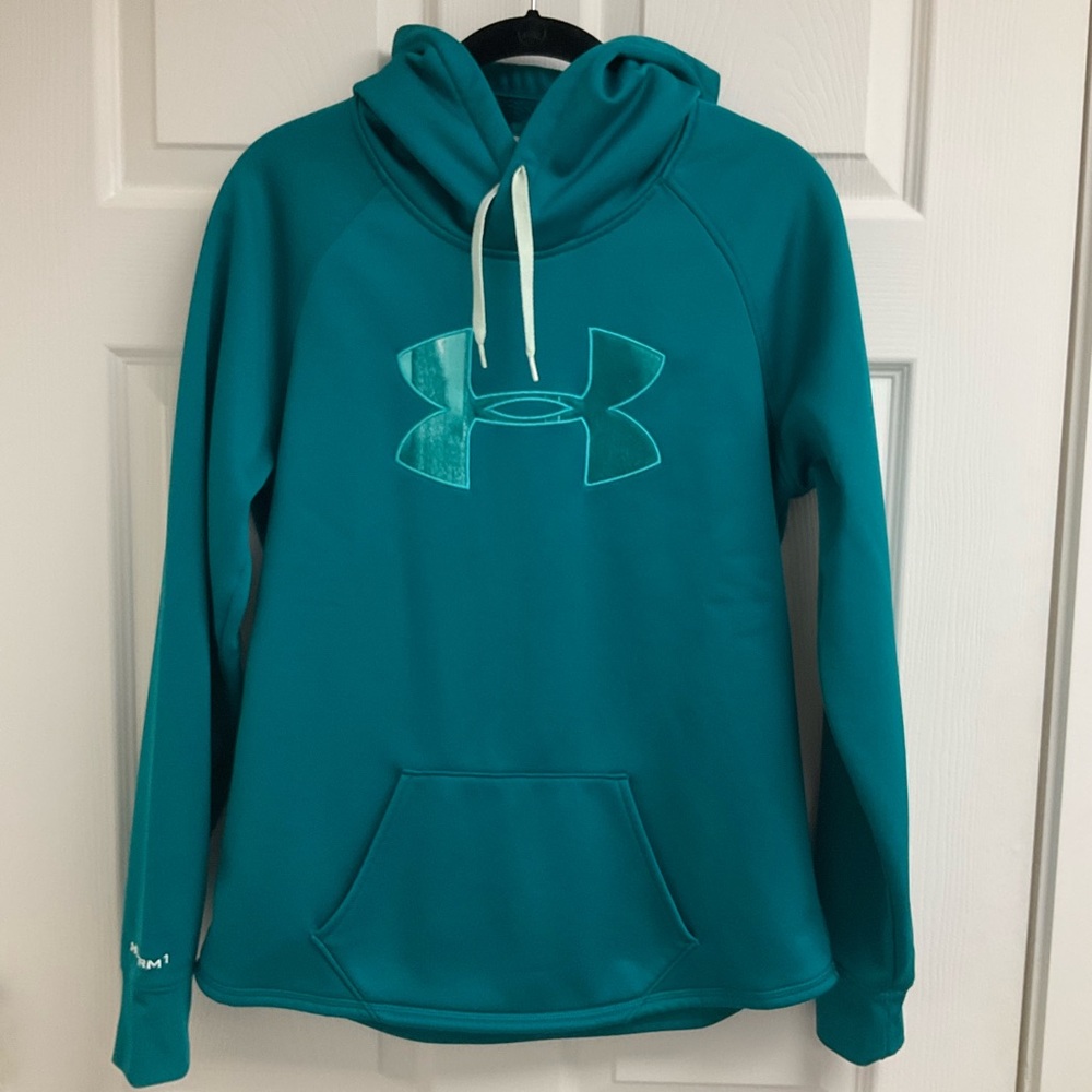 Under Armour Teal Cold Gear Hooded Sweatshirt